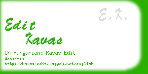 edit kavas business card